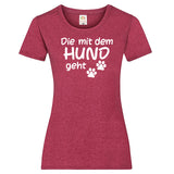 Woman T-Shirt "Mit Dem Hund Geht" 4 Farben