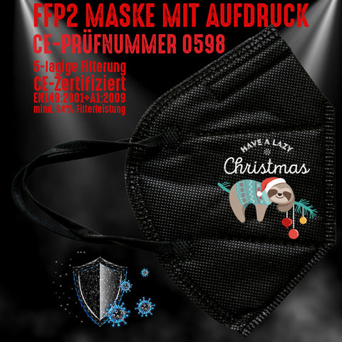 FFP2 Maske "Lazy Christmas" 8 Farben