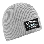 YouDesign Cap Grau Beechfield Patch Mütze "Dahoam"