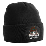 YouDesign Cap Schwarz Beechfield Circular Patch Mütze "Grantln"