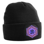 YouDesign Cap Schwarz Beechfield Circular Patch Mütze "Om"