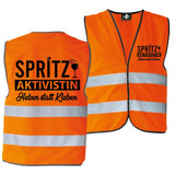 YouDesign T-Shirt S / Aktivistin Orange Weste "Spritz Aktivist /-in"