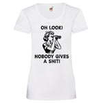 YouDesign T-Shirt XS / Weiß Woman T-Shirt "Give a Shit" 2 Farben