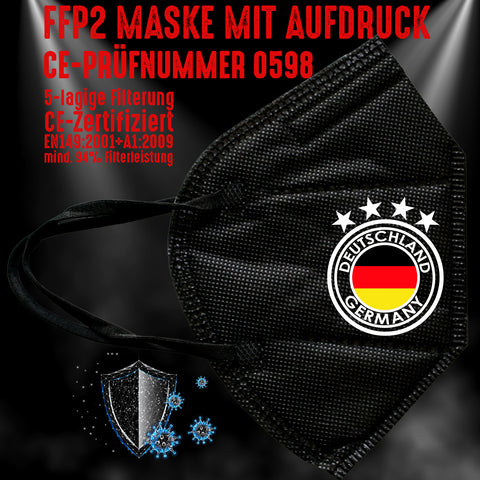 FFP2 Maske "Deutschland Fußball" 4 Farben