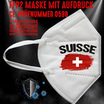 FFP2 Maske "Schweiz Suisse" 4 Farben