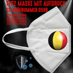 FFP2 Maske "Belgien Fußball" 4 Farben