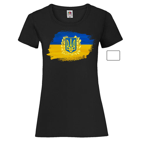 Woman T-Shirt "Ukraine Ukrayina Україна" 2 Farben