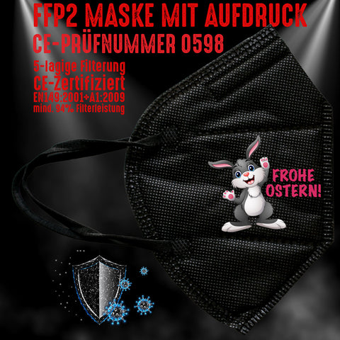 FFP2 Maske "Frohe Ostern" 8 Farben