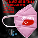 FFP2 Maske "Türkei Türkiye" 4 Farben
