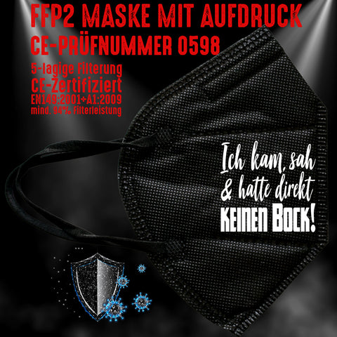 FFP2 Maske "Keinen Bock" 3 Farben