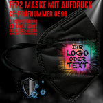 FFP2 Maske "Eigenes Logo oder Text" 4 Farben