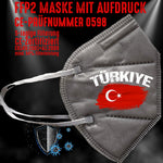 FFP2 Maske "Türkei Türkiye" 4 Farben