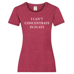 Woman T-Shirt "I Can't Concentrate In Flats" 3 Farben