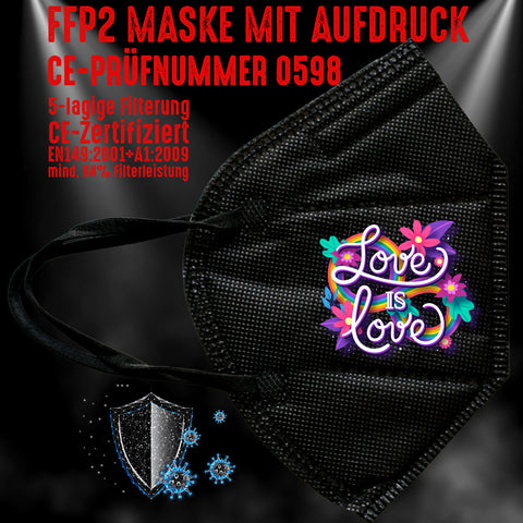 FFP2 Maske "Love Is Love" 3 Farben