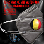 FFP2 Maske "Belgien Fußball" 4 Farben