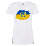 Woman T-Shirt "Ukraine Ukrayina Україна" 2 Farben