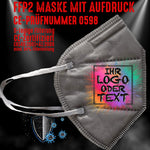 FFP2 Maske "Eigenes Logo oder Text" 4 Farben