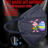 FFP2 Maske "Malender Hase" 8 Farben