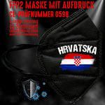 FFP2 Maske "Kroatien Hrvatzka" 4 Farben