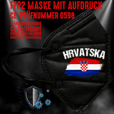 FFP2 Maske "Kroatien Hrvatzka" 4 Farben