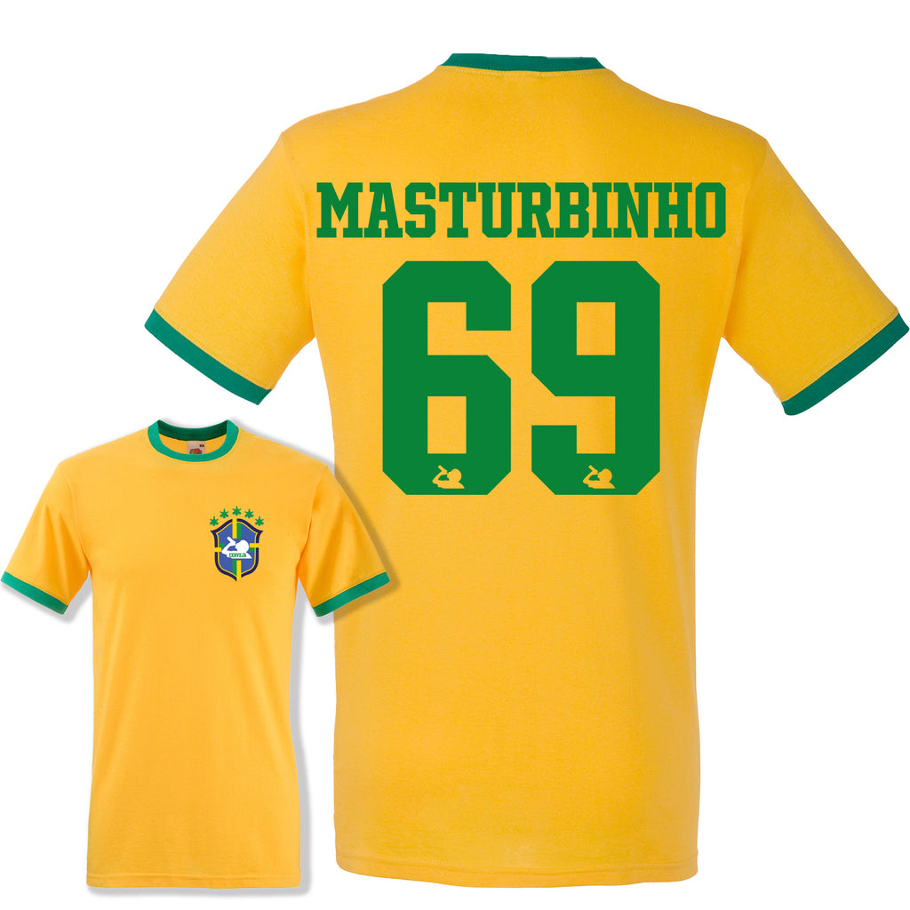 Men's Brazil T-Shirt Sauf Funny Football Name Bierinho T-Shirt