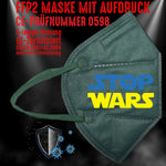 FFP2 Maske "Stop Wars" 8 Farben