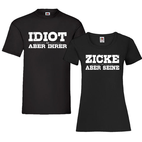 Couple Shirt "Idiot Und Zicke"