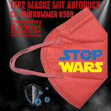 FFP2 Maske "Stop Wars" 8 Farben