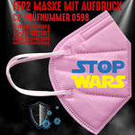 FFP2 Maske "Stop Wars" 8 Farben