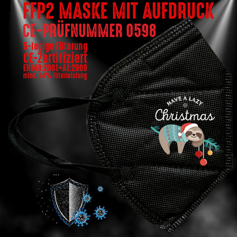 FFP2 Maske "Lazy Christmas" 8 Farben
