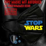 FFP2 Maske "Stop Wars" 8 Farben