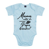 YouDesign Babybody 0-3 / Hellblau Babybody "Papa Heiraten" 4 Farben