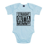 YouDesign Babybody 0-3 / Hellblau Babybody "Straight Outta" 4 Farben