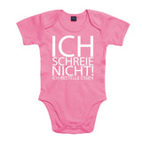 YouDesign Babybody 0-3 / Rosa Babybody "Ich Schreie Nicht" 3 Farben