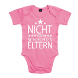 YouDesign Babybody 0-3 / Rosa Babybody "Nicht Von Schlechten Eltern" 4 Farben