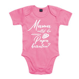 YouDesign Babybody 0-3 / Rosa Babybody "Papa Heiraten" 4 Farben