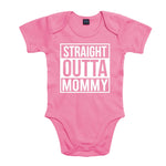 YouDesign Babybody 0-3 / Rosa Babybody "Straight Outta" 4 Farben