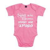 YouDesign Babybody 0-3 / Rosa Babybody "Süß Wie Mama" 4 Farben