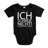 YouDesign Babybody 0-3 / Schwarz Babybody "Ich Schreie Nicht" 3 Farben