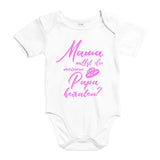YouDesign Babybody 0-3 / Weiß Babybody "Papa Heiraten" 4 Farben