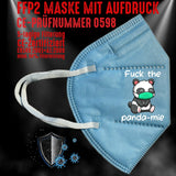 YouDesign Maske Azurblau FFP2 Maske "Pandamie" 8 Farben