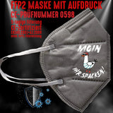 YouDesign Maske Grau FFP2 Maske "Captain Moin" 8 Farben