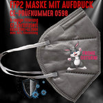 YouDesign Maske Grau FFP2 Maske "Frohe Ostern" 8 Farben