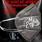 YouDesign Maske Grau FFP2 Maske "Happy Easter" 8 Farben