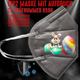 YouDesign Maske Grau FFP2 Maske "Osterhase" 8 Farben