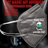 YouDesign Maske Grau FFP2 Maske "Pandamie" 8 Farben
