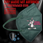 YouDesign Maske Grün FFP2 Maske "Frohe Ostern" 8 Farben
