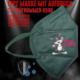 YouDesign Maske Grün FFP2 Maske "Frohe Ostern" 8 Farben