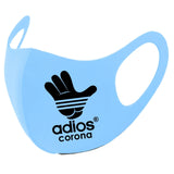 YouDesign Maske Hellblau Maske "Adios" 5 Farben