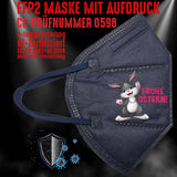 YouDesign Maske Navy FFP2 Maske "Frohe Ostern" 8 Farben